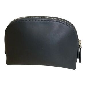 ROYCE Compact Leather Lined Cosmetic Case Navy